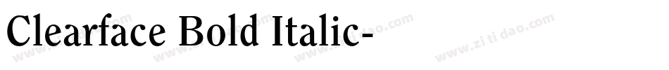 Clearface Bold Italic字体转换